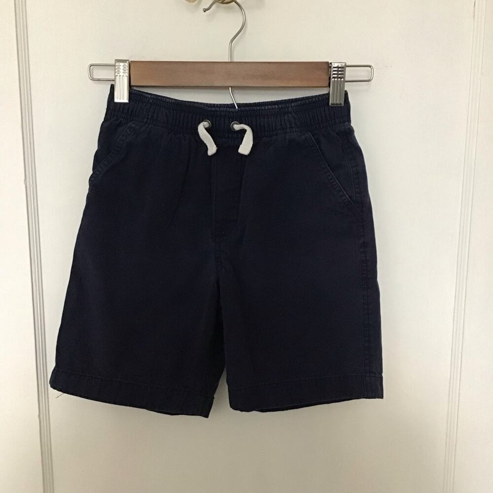 Hanna Andersson Navy 100% Cotton Drawstring Shorts 130cm 8